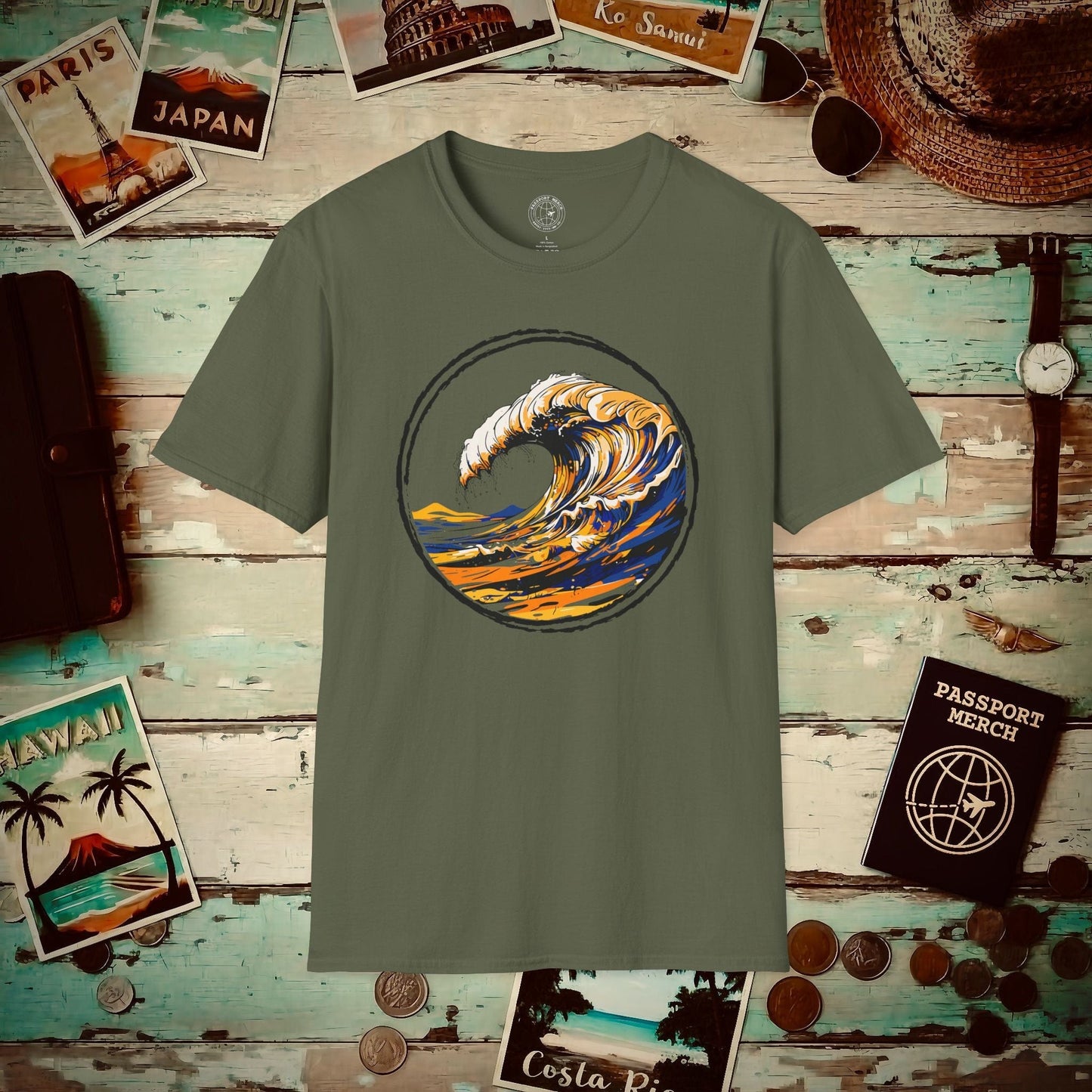 Modern Wave T-Shirt Military Green / S