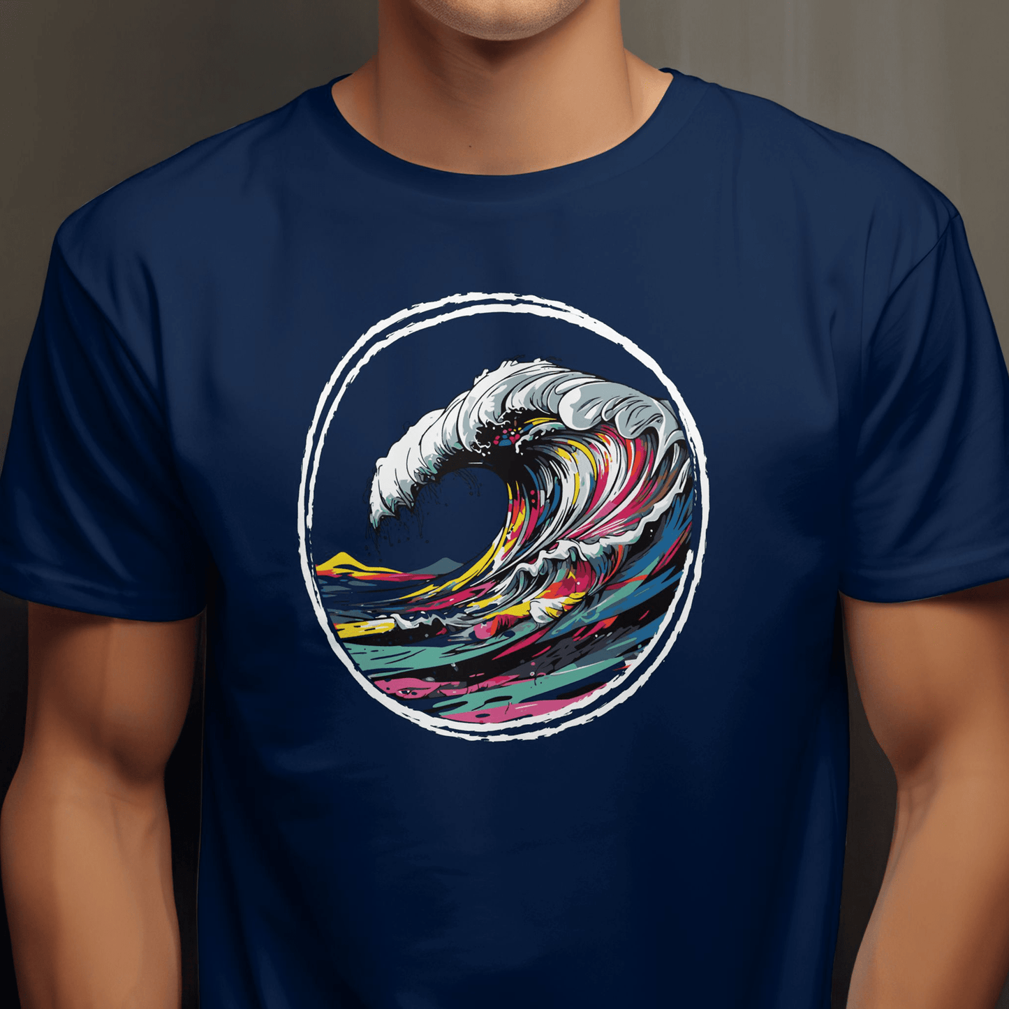 Modern Wave T-Shirt Navy / S