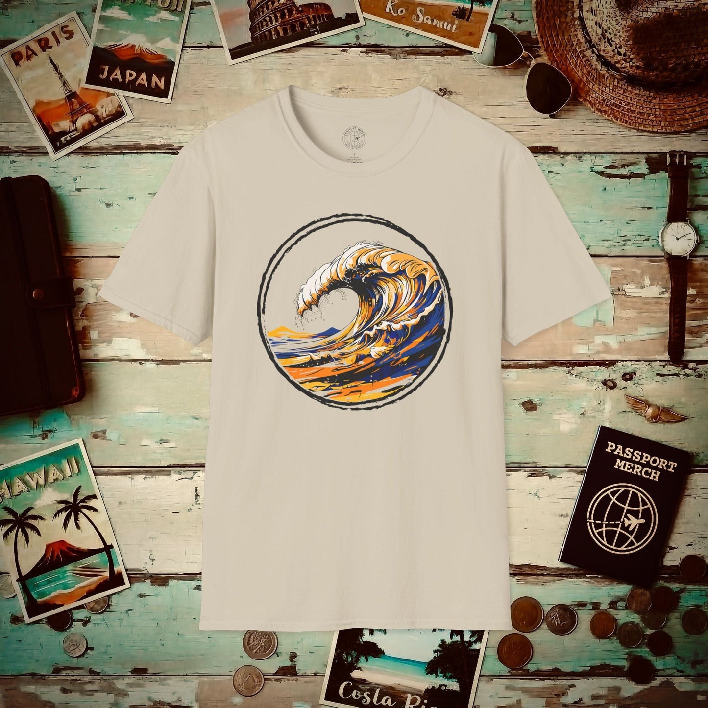 Modern Wave T-Shirt Sand / S