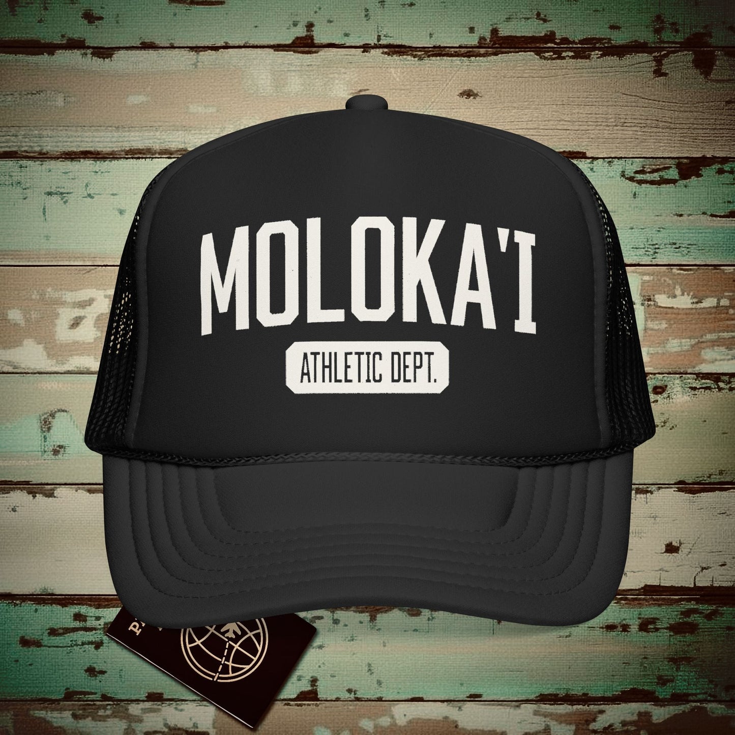 Molokai Athletic Dept. Hawaii Trucker Hat Black / One size