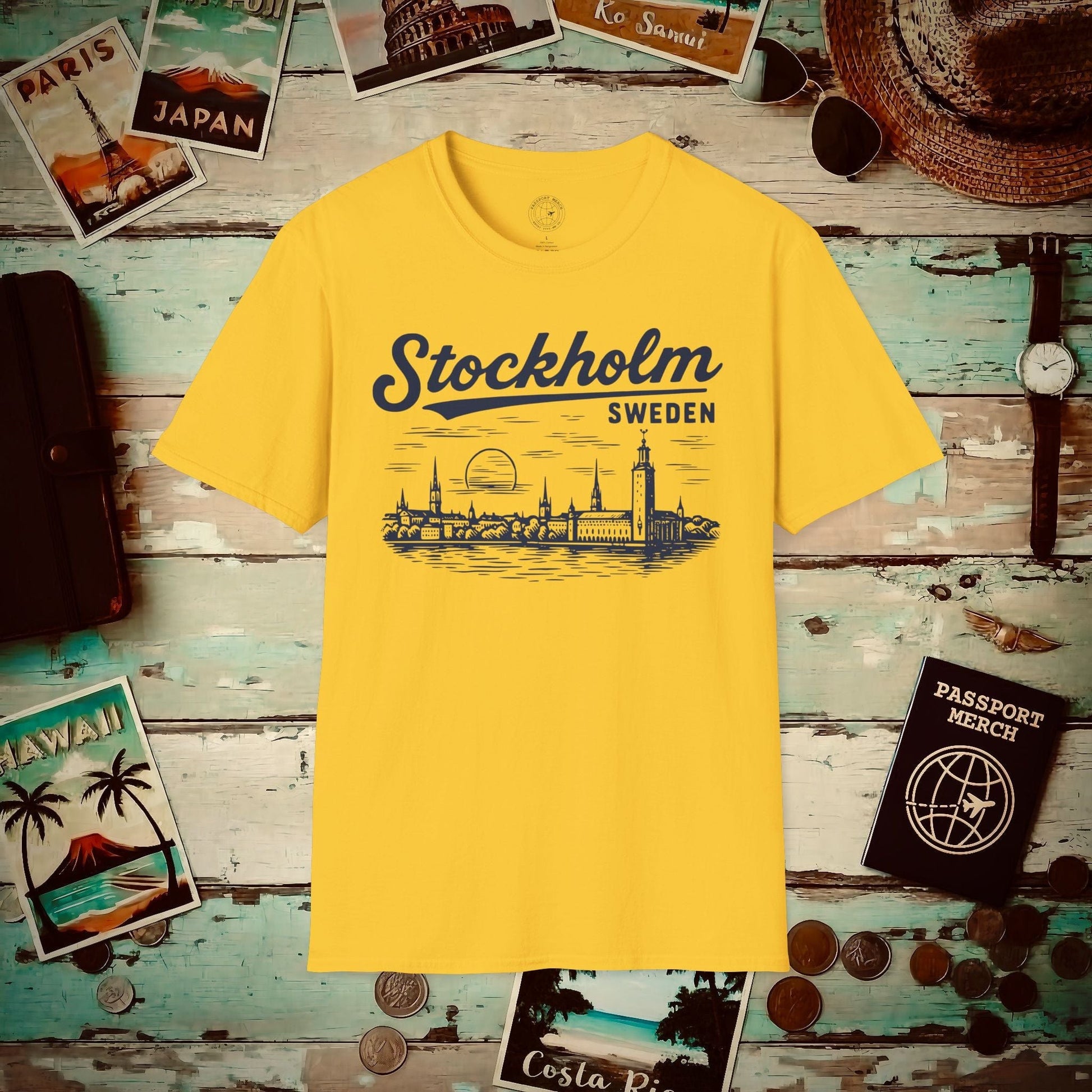 Monochrome Dreams of Stockholm, Sweden T-Shirt Daisy / S