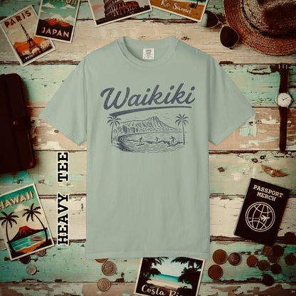 Monochrome Dreams of Waikiki, Hawaii Heavy Tee Bay / S