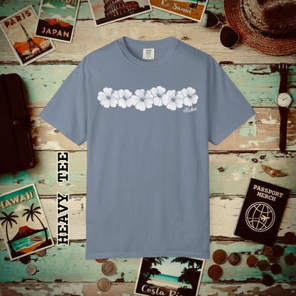 Monochrome Hibiscus, Hawaii Heavy Tee Blue Jean / S