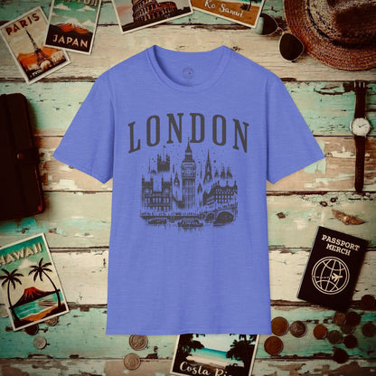 Monochrome London, England T-Shirt Heather Royal / S