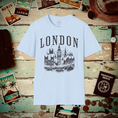 Monochrome London, England T-Shirt Light Blue / S