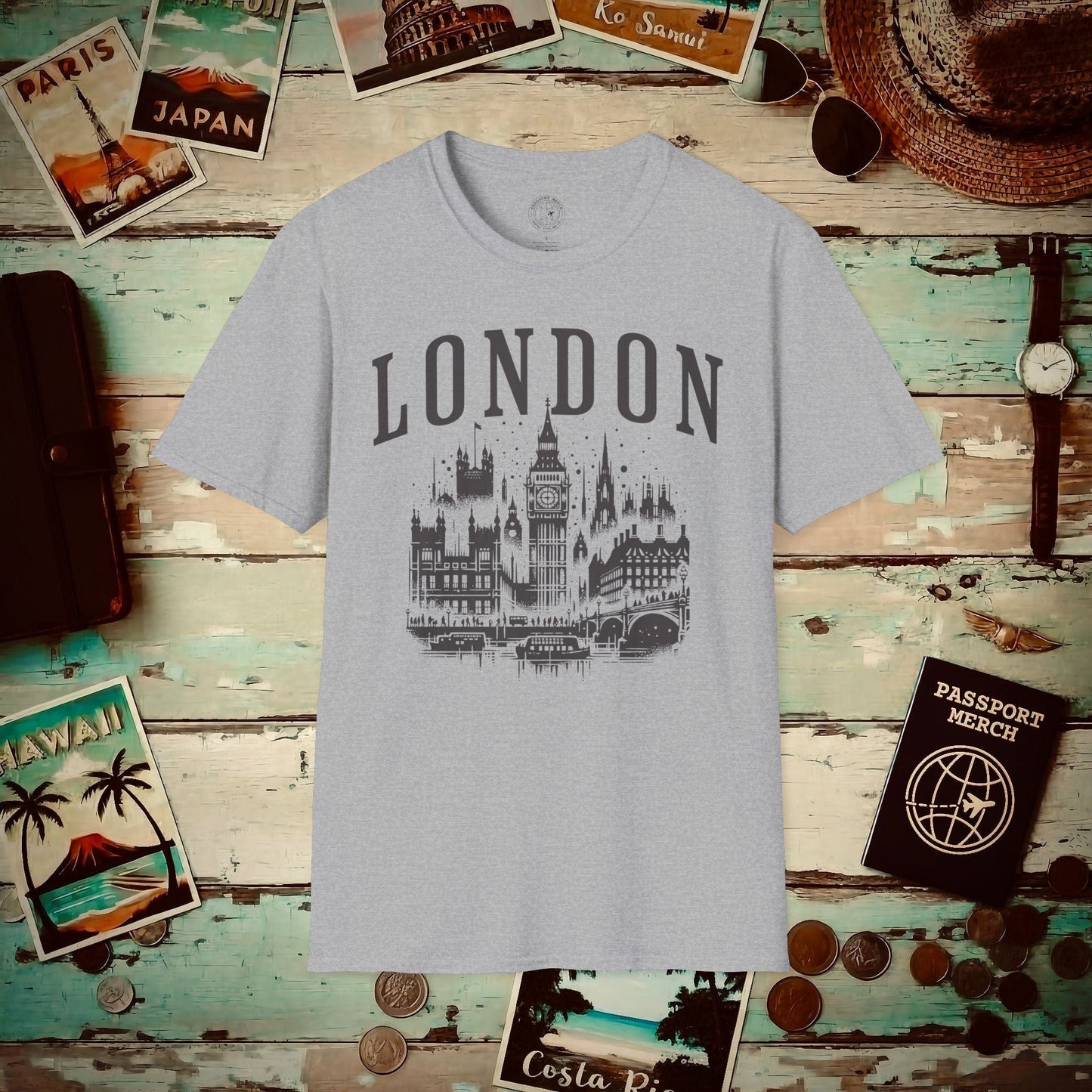 Monochrome London, England T-Shirt Sport Grey / S
