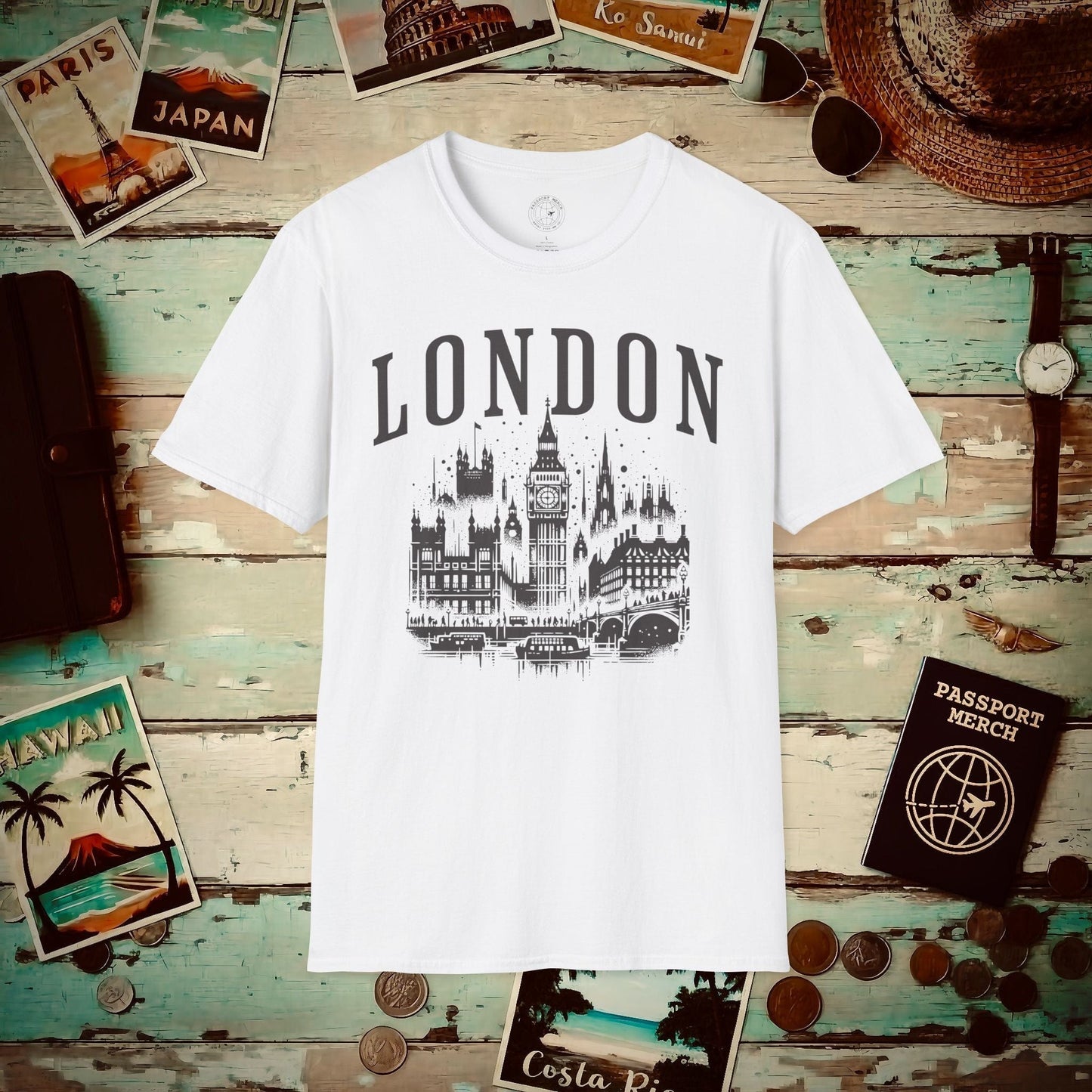 Monochrome London, England T-Shirt White / S