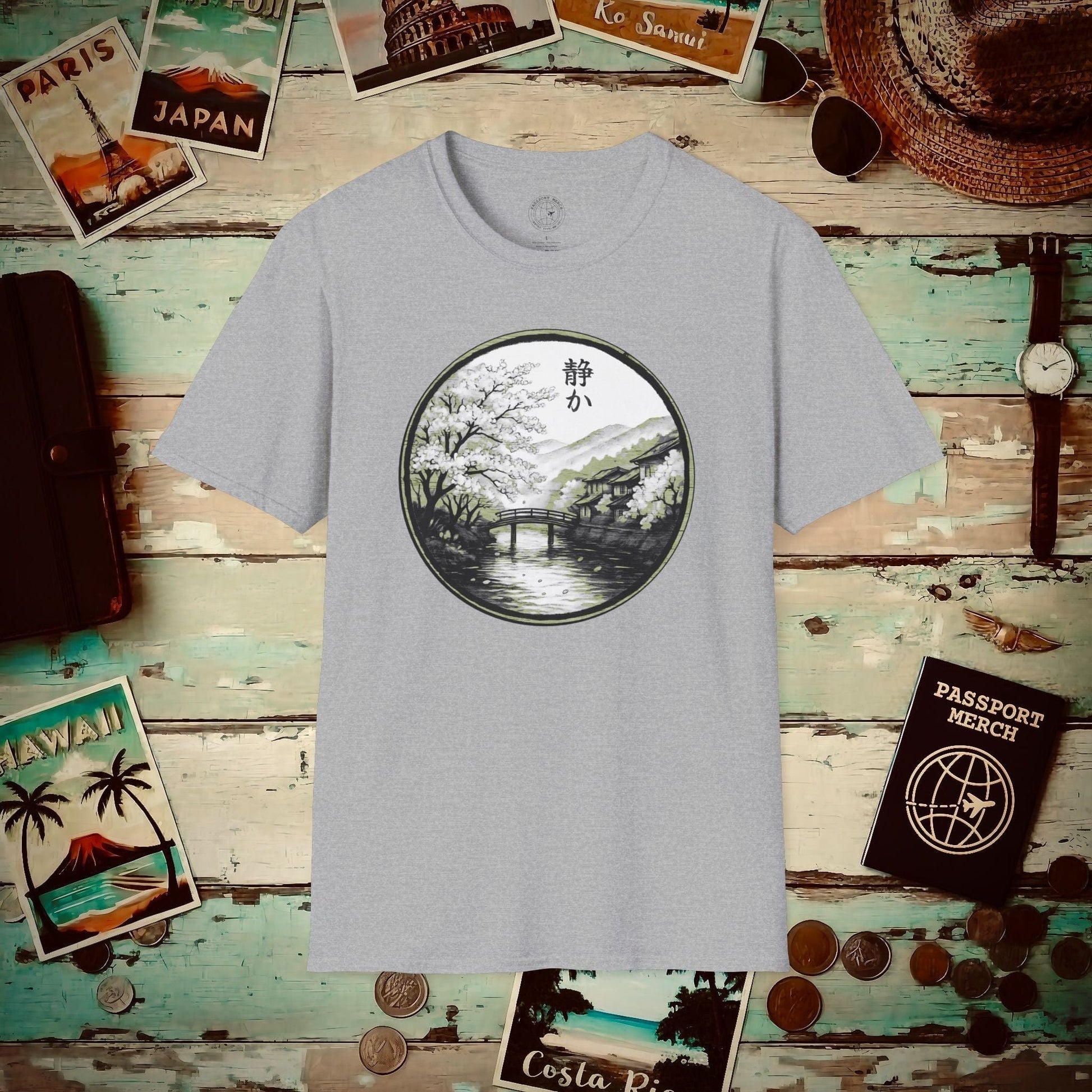 Monochrome Shizuka (Tranquil), Japan T-Shirt Sport Grey / S