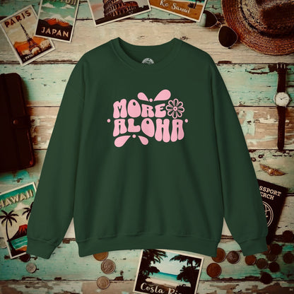 More Aloha, Hawaii Crewneck Forest Green / S