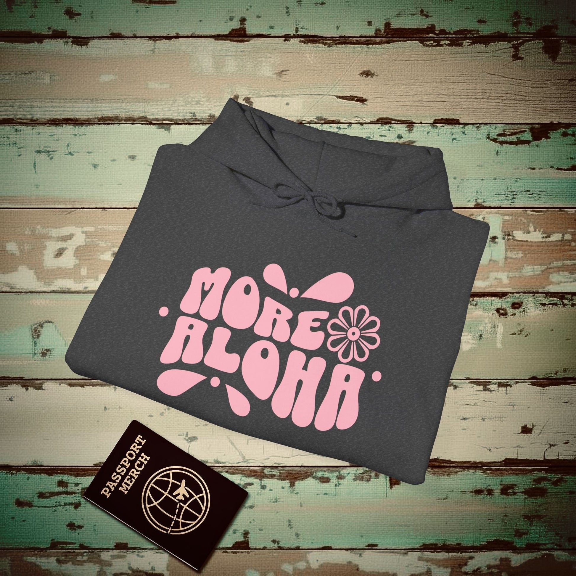 More Aloha, Hawaii Hoodie Dark Heather / S