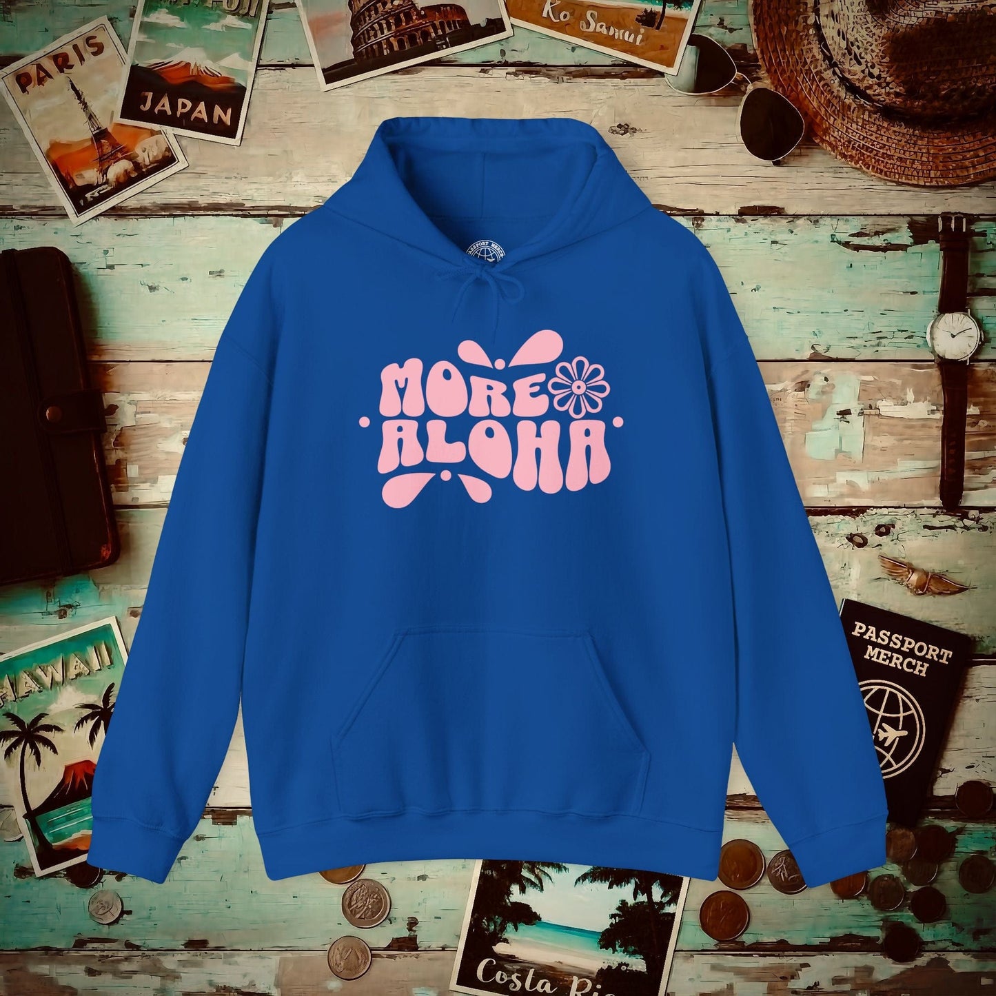 More Aloha, Hawaii Hoodie Royal / S