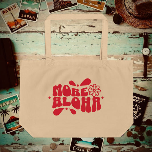 More Aloha, Hawaii Organic Tote Oyster / One size
