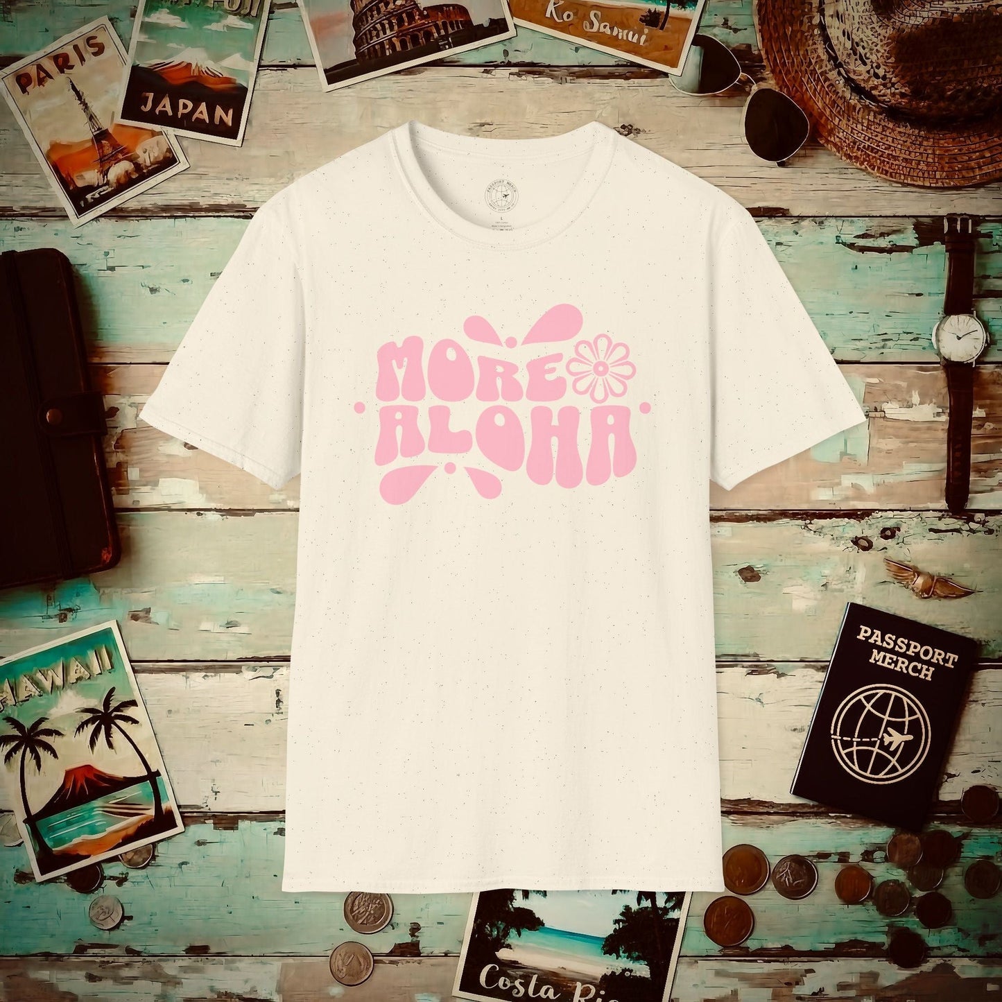 More Aloha, Hawaii T-Shirt Natural / S