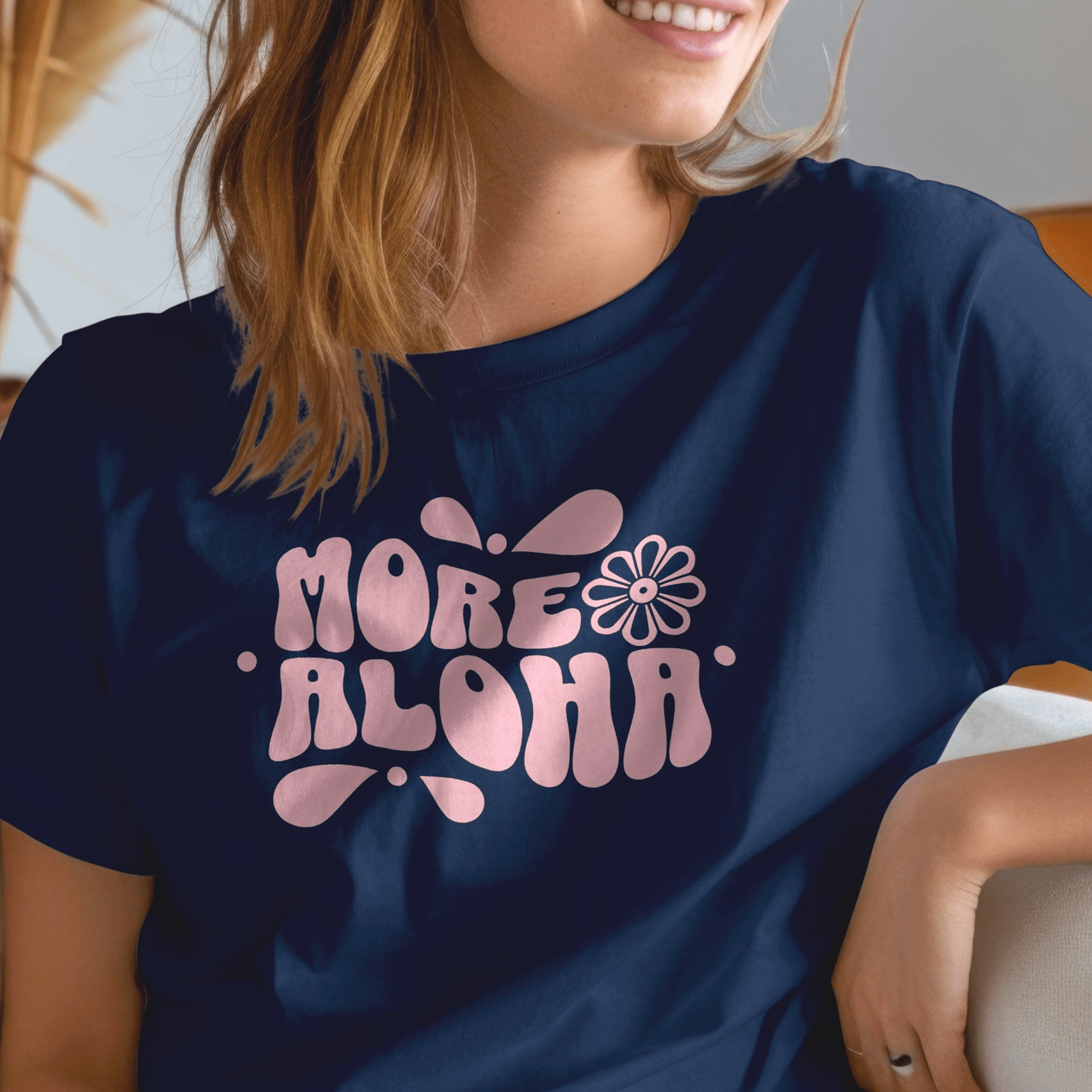 More Aloha, Hawaii T-Shirt Navy / S