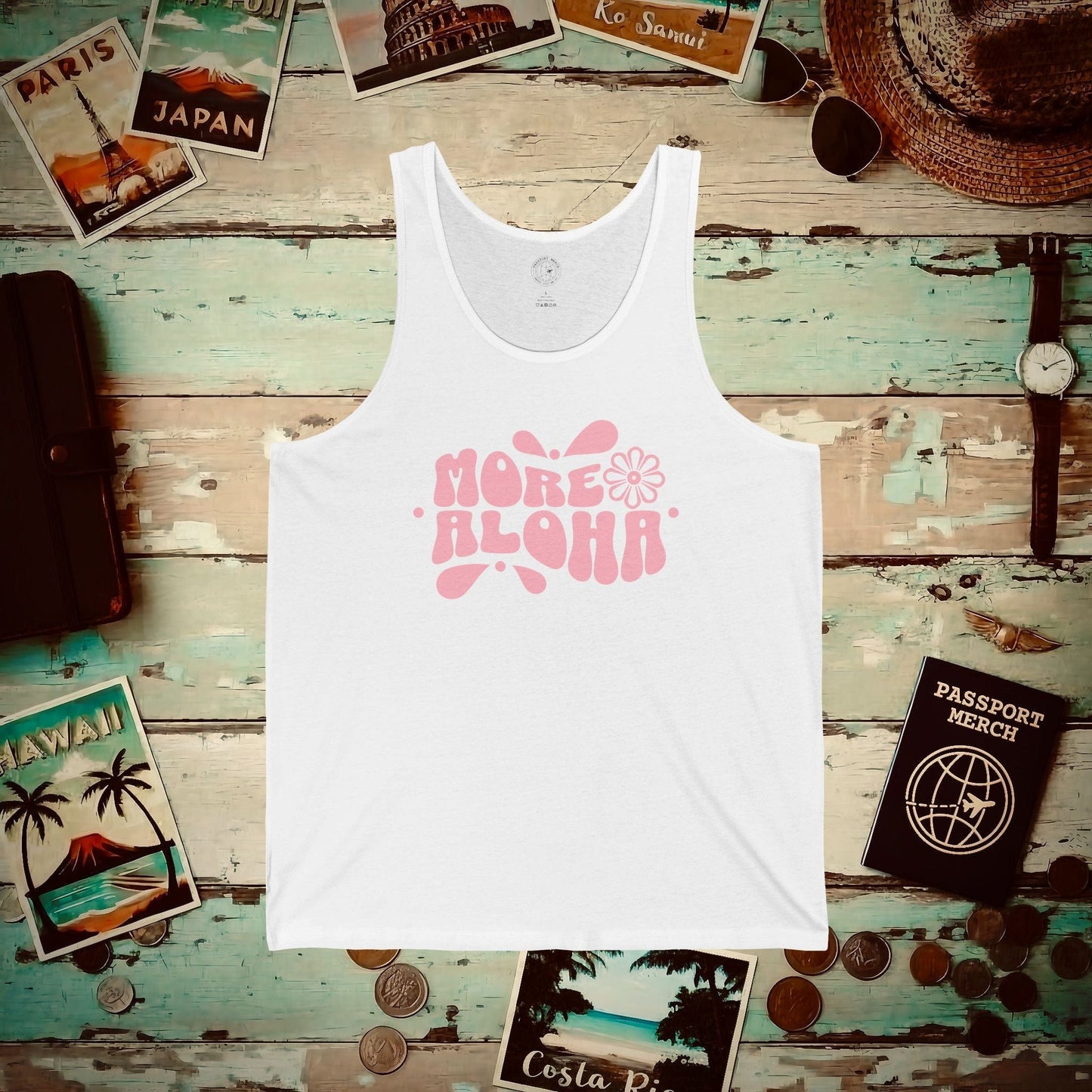More Aloha, Hawaii Tank Top White / XS