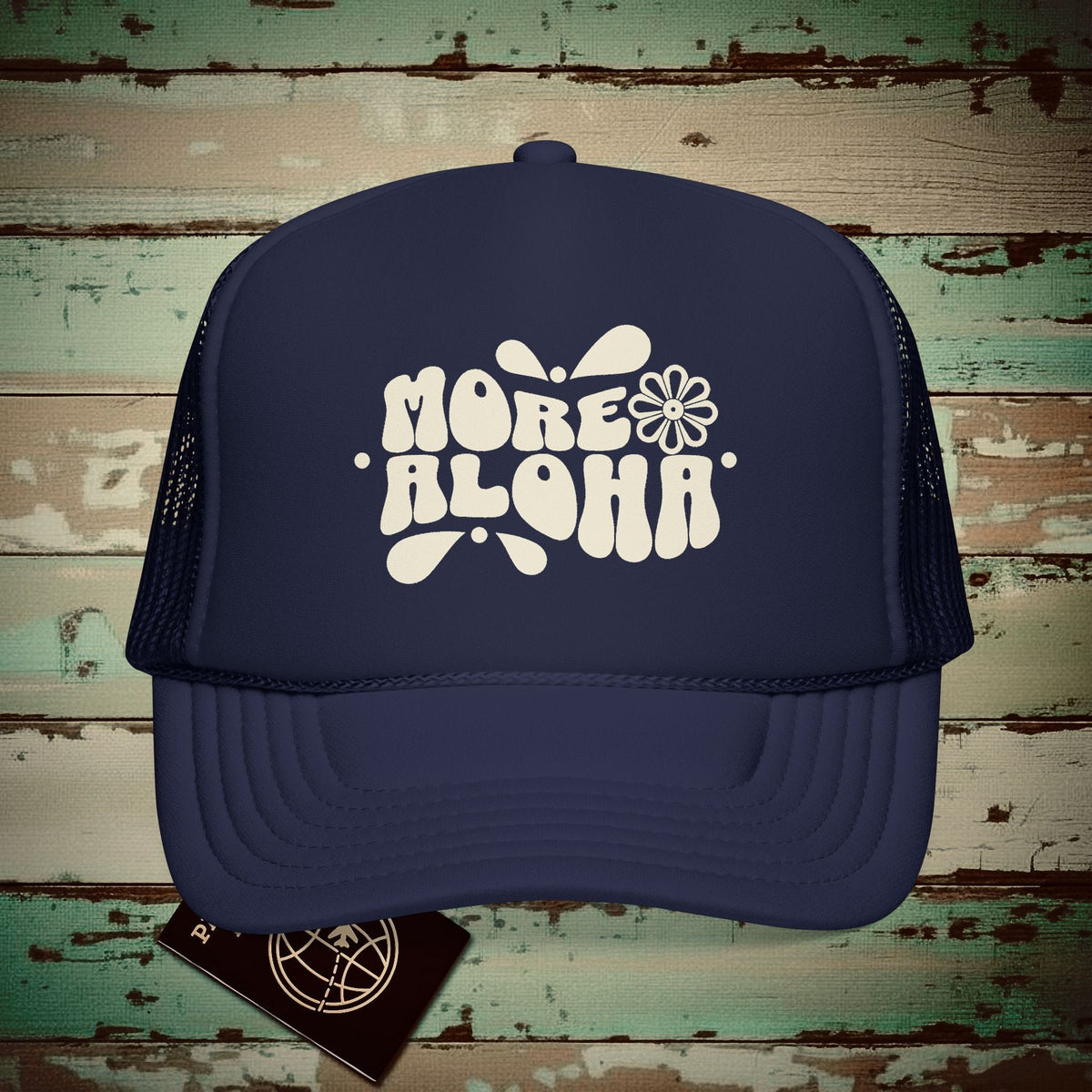 More Aloha, Hawaii Trucker Hat Dark Navy / One size
