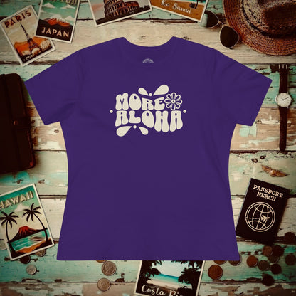 More Aloha, Hawaii, Womens Fit T-Shirt Team Purple / S
