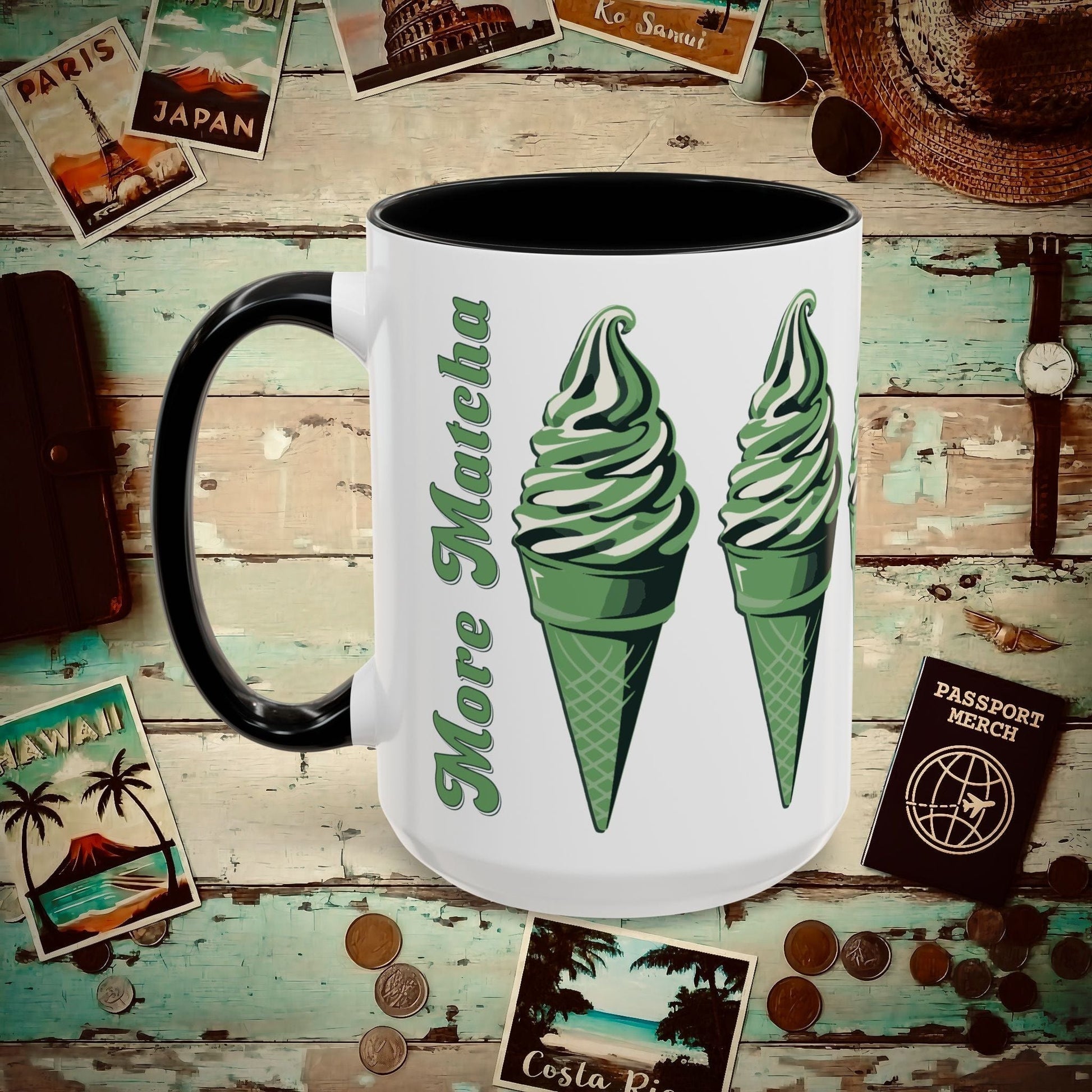 More Matcha Less Worry, Japan 15oz Mug Black / 15oz