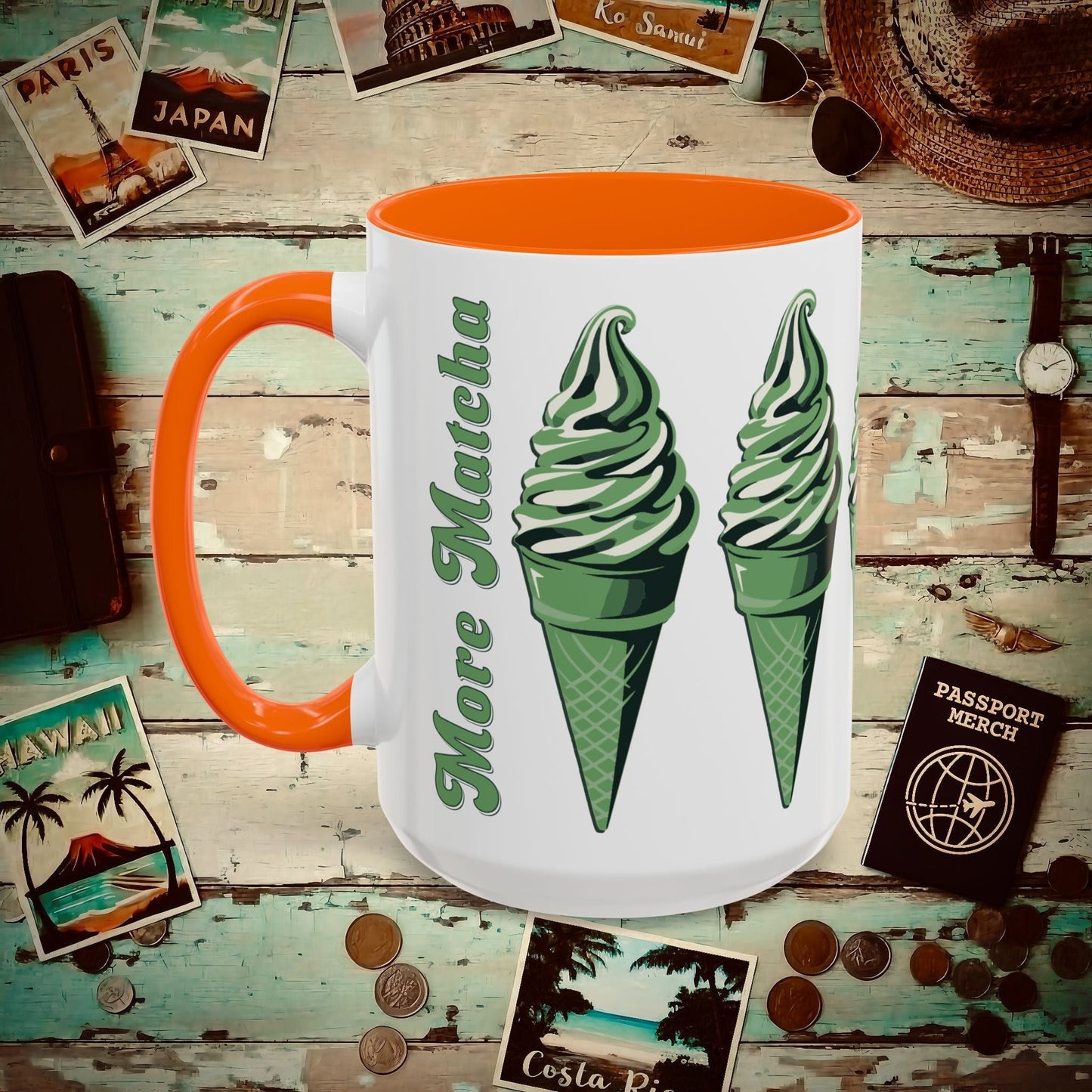 More Matcha Less Worry, Japan 15oz Mug Orange / 15oz