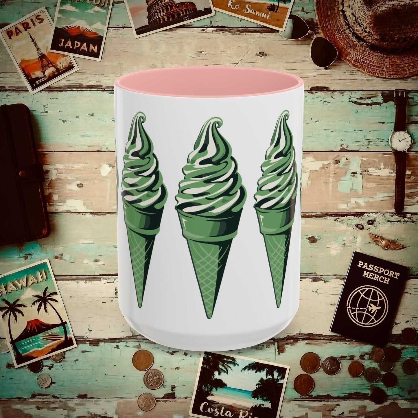 More Matcha Less Worry, Japan 15oz Mug Pink / 15oz