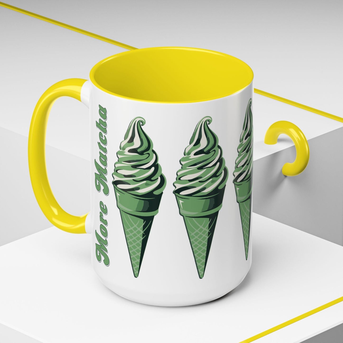 More Matcha Less Worry, Japan 15oz Mug Yellow / 15oz