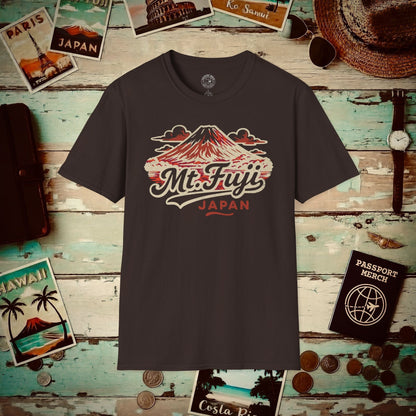 Mount Fuji, Japan - 80's Vintage T-Shirt Dark Chocolate / S