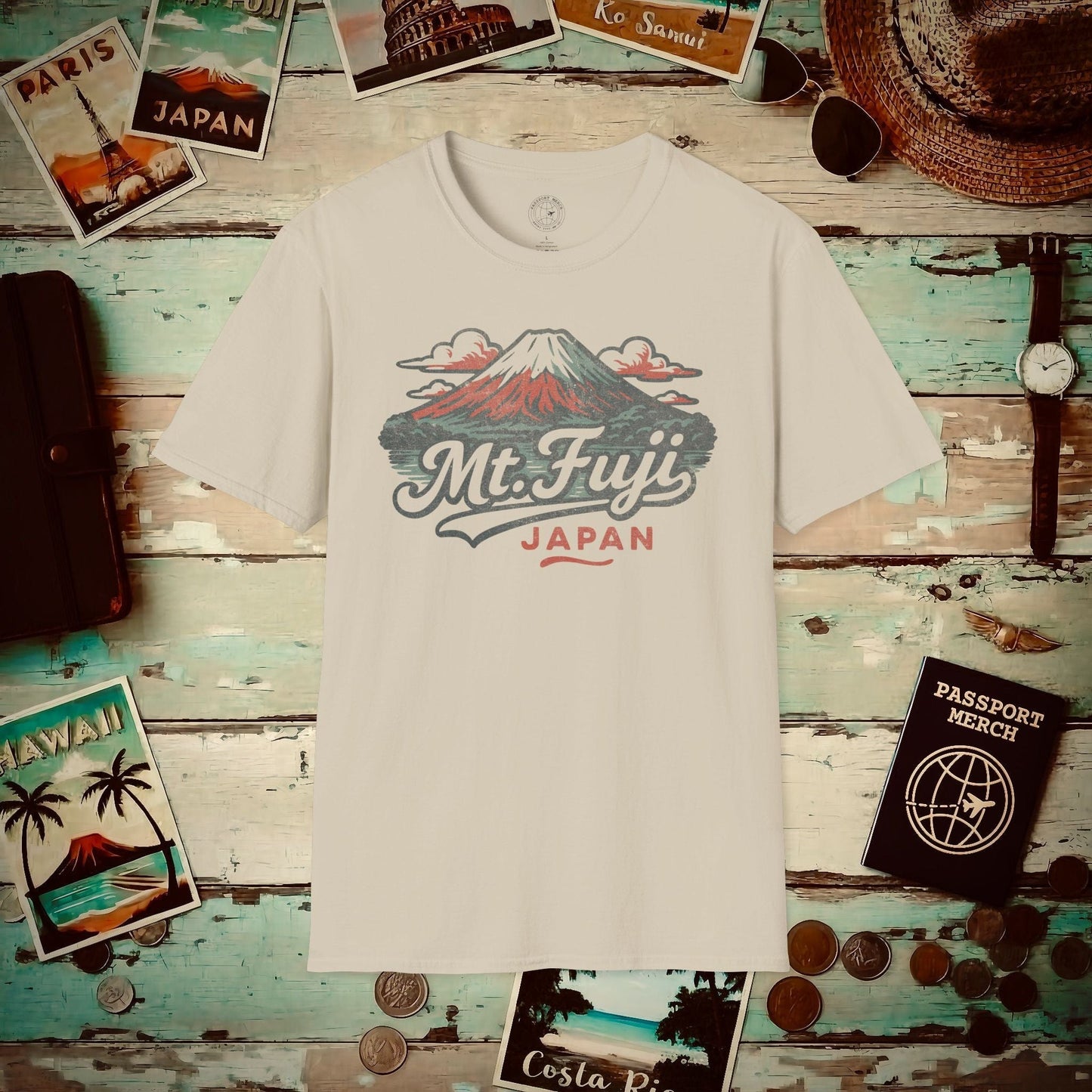 Mount Fuji, Japan - 80's Vintage T-Shirt Sand / S