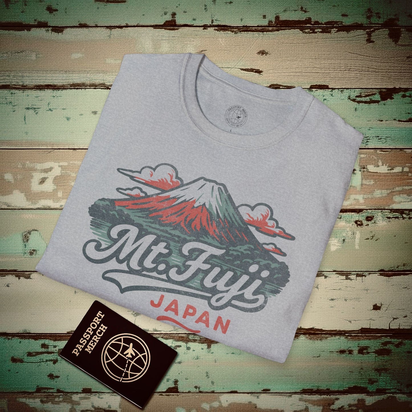 Mount Fuji, Japan - 80's Vintage T-Shirt Sport Grey / S