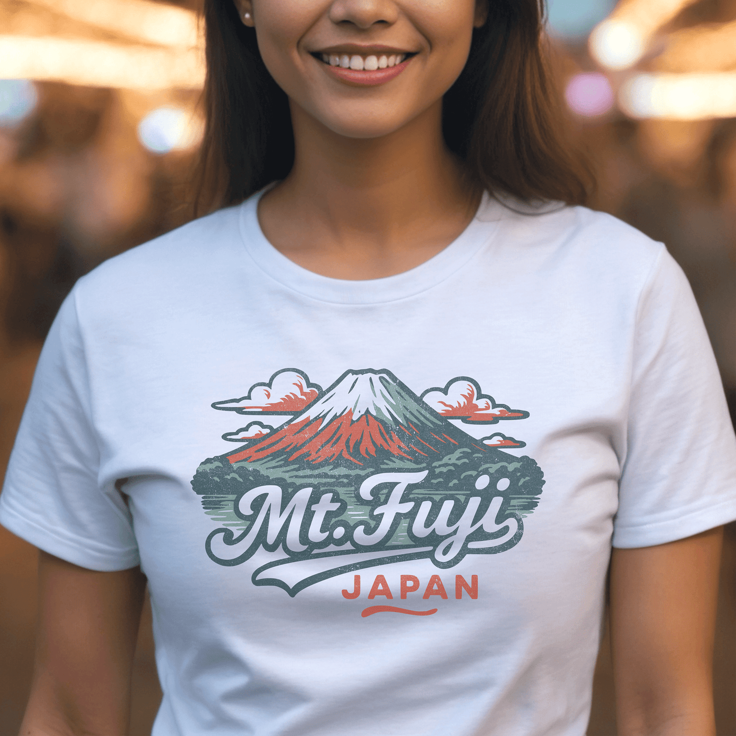 Mount Fuji, Japan - 80's Vintage T-Shirt White / S
