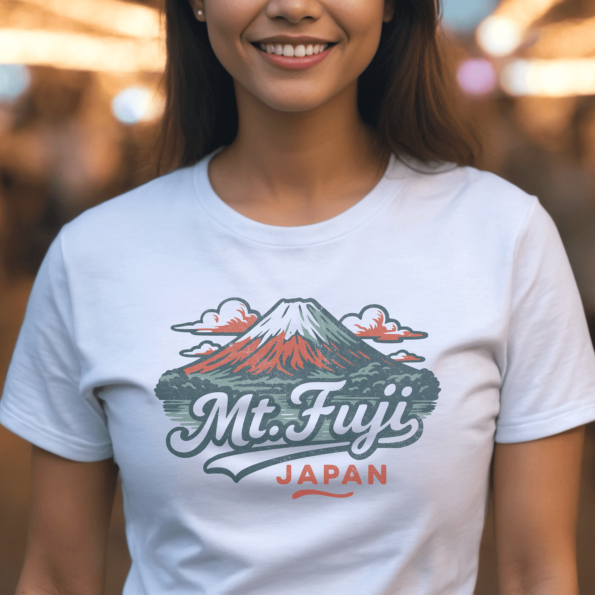 Mount Fuji, Japan - 80's Vintage T-Shirt White / S