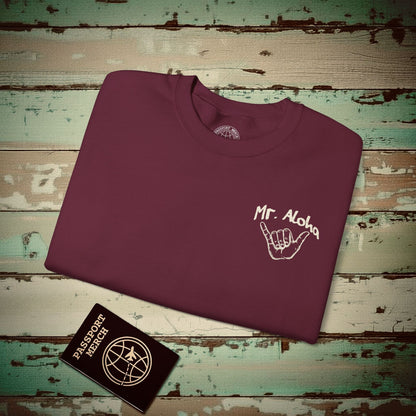 Mr. Aloha Shaka, Hawaii Crewneck Maroon / S