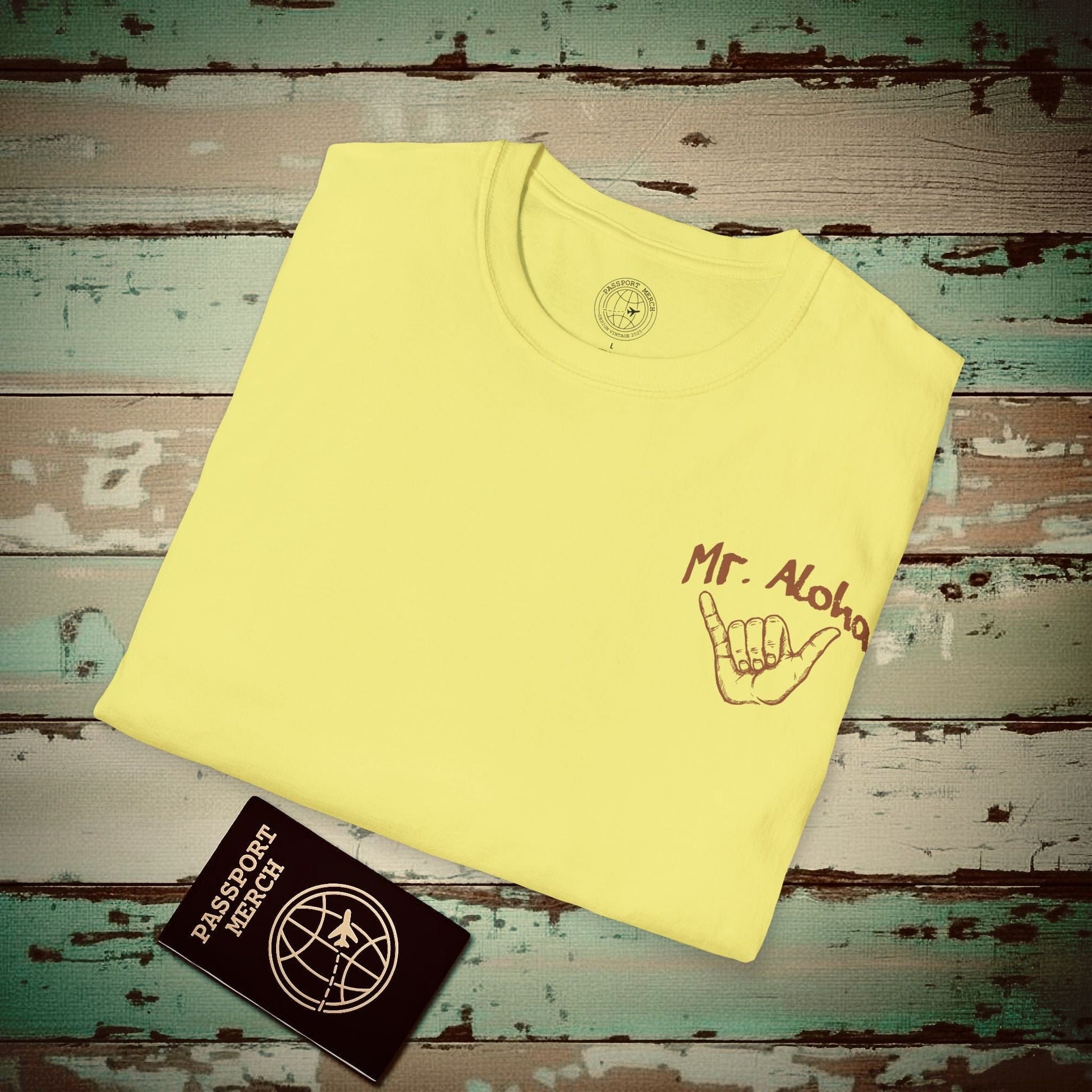 Mr. Aloha Shaka, Hawaii T-Shirt Cornsilk / S