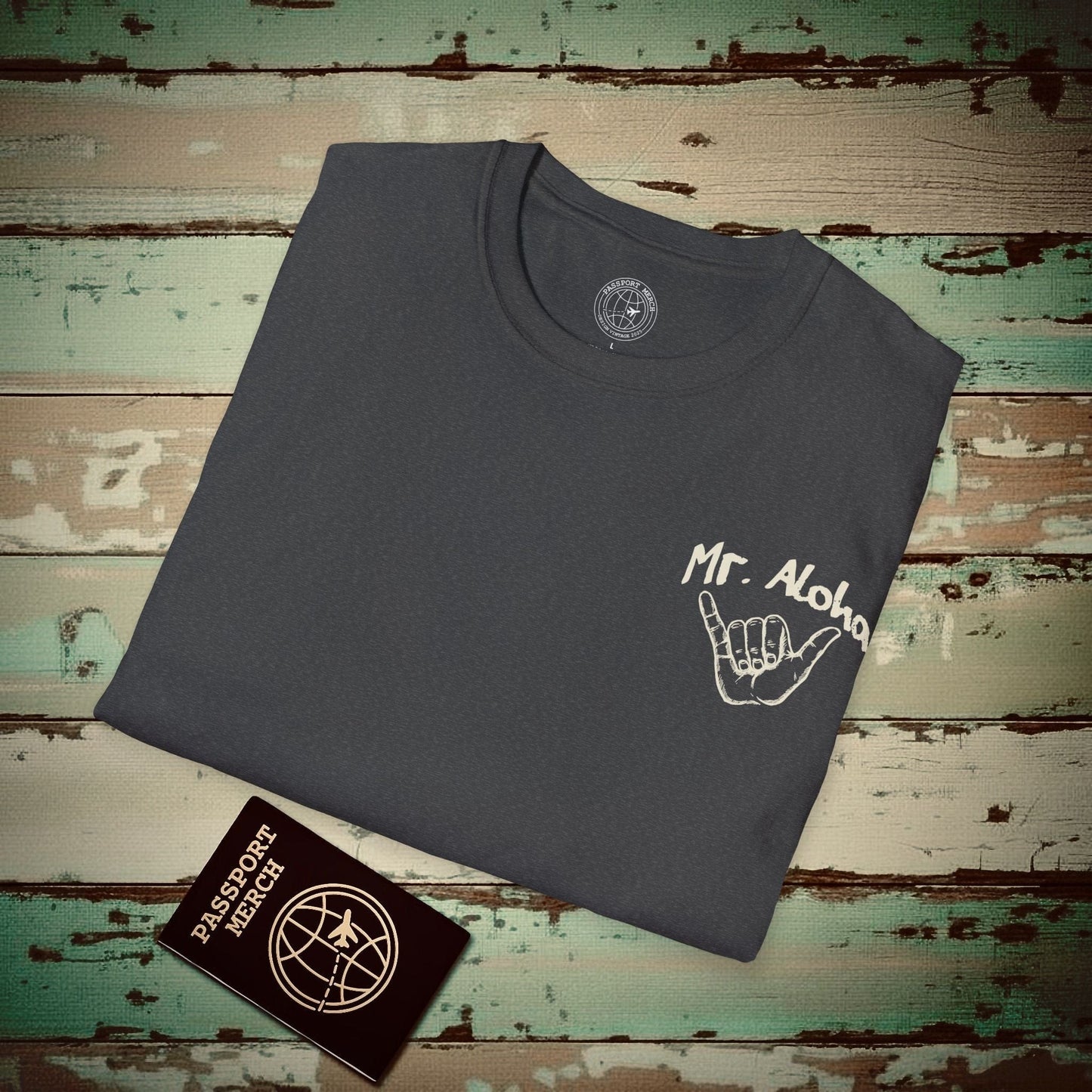 Mr. Aloha Shaka, Hawaii T-Shirt Dark Heather / S