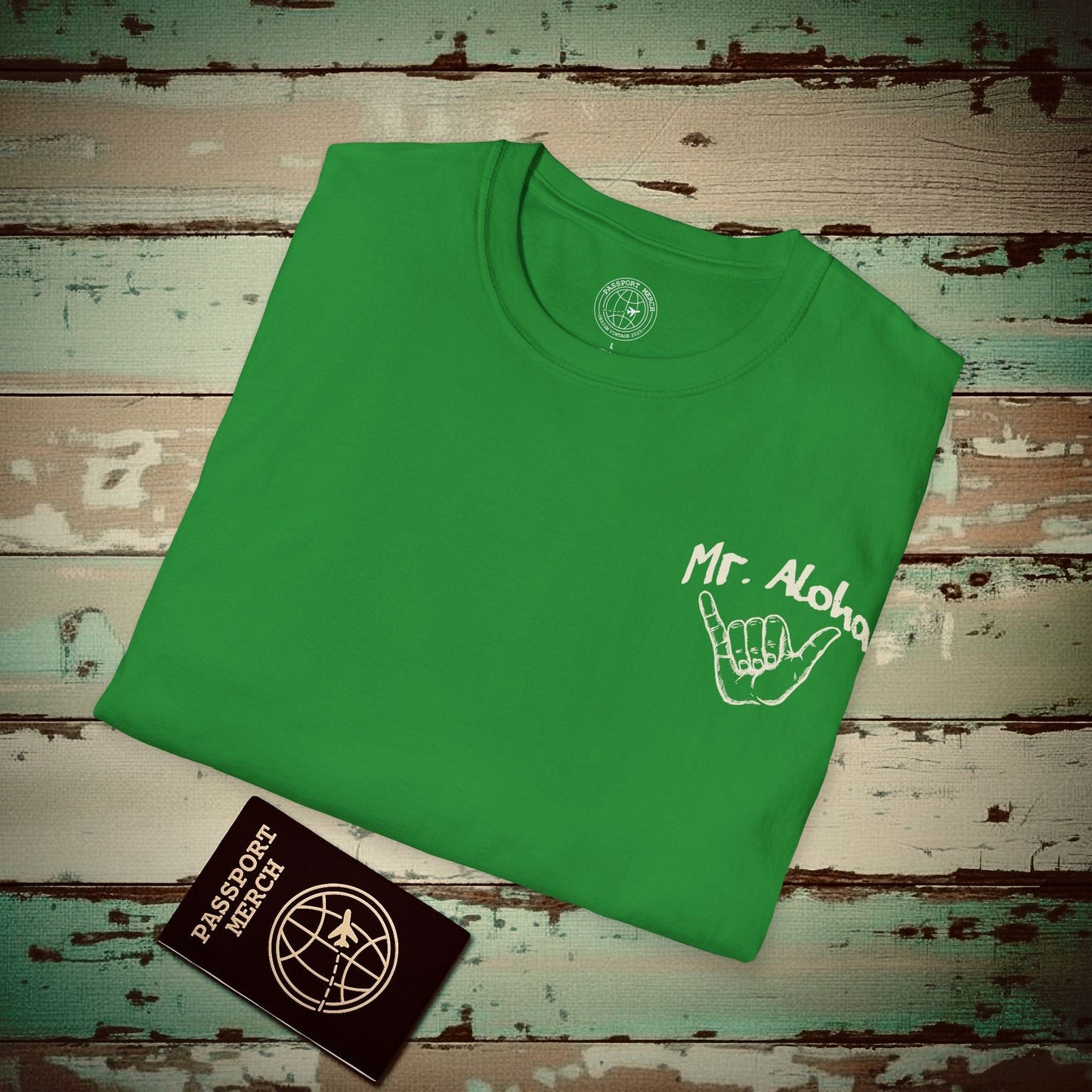 Mr. Aloha Shaka, Hawaii T-Shirt Irish Green / S