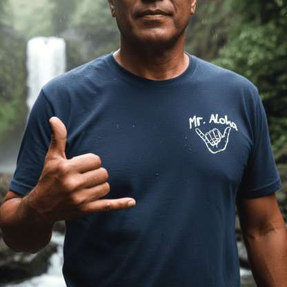 Mr. Aloha Shaka, Hawaii T-Shirt Navy / S
