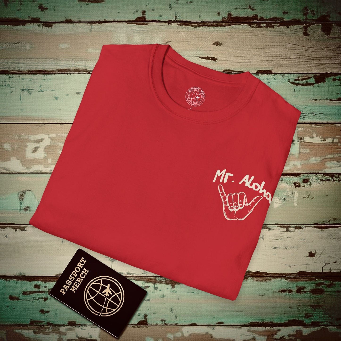Mr. Aloha Shaka, Hawaii T-Shirt Red / S