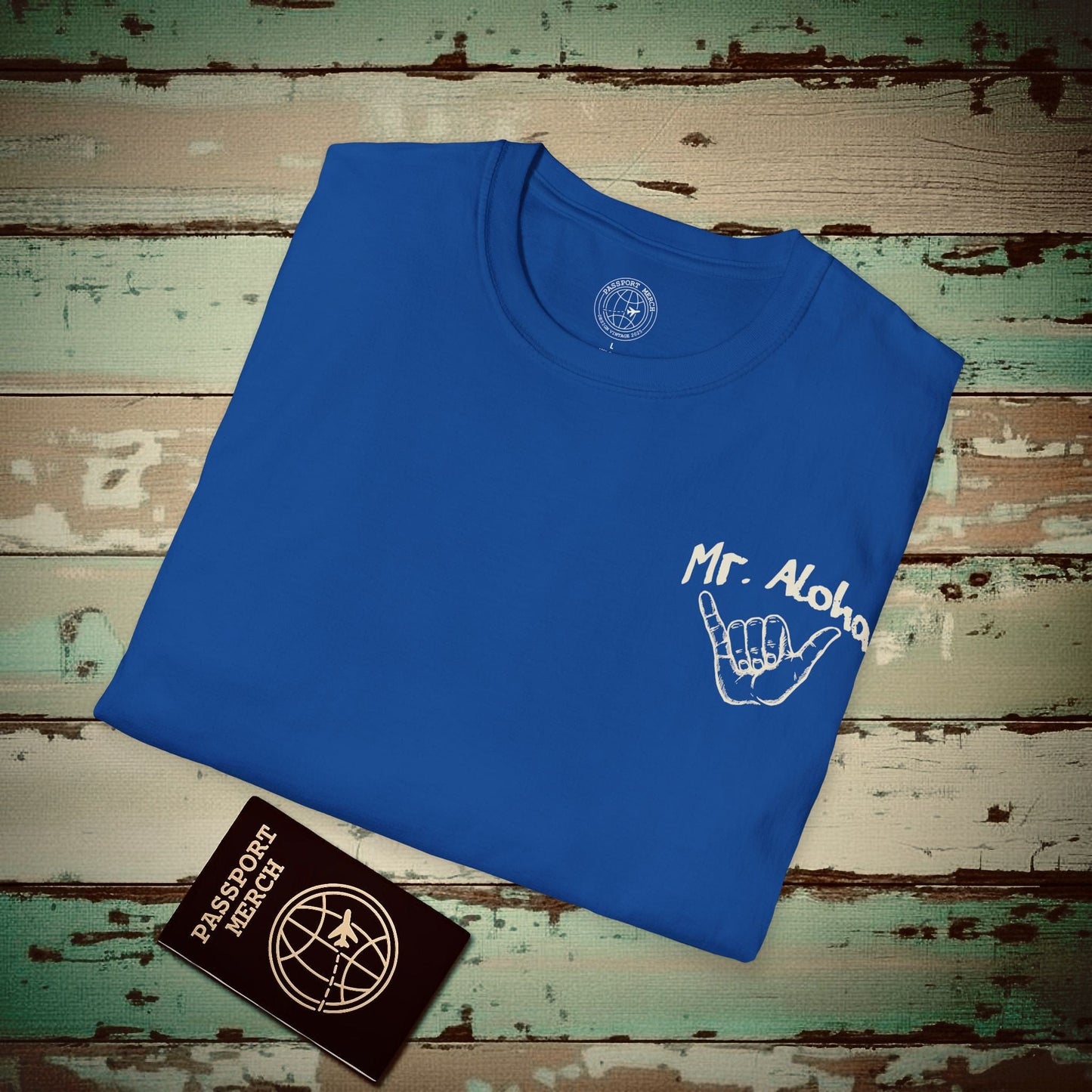 Mr. Aloha Shaka, Hawaii T-Shirt Royal / S