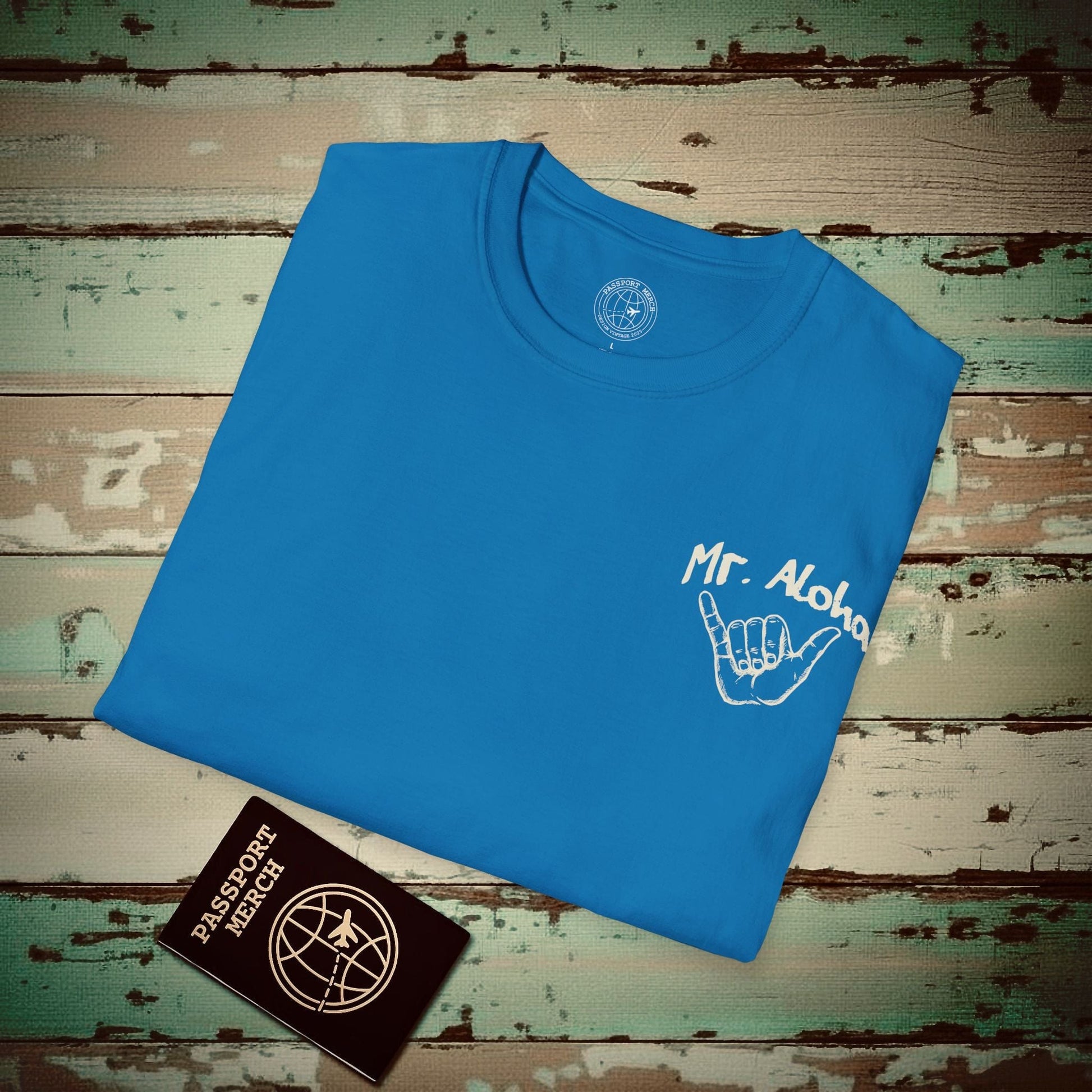 Mr. Aloha Shaka, Hawaii T-Shirt Sapphire / S