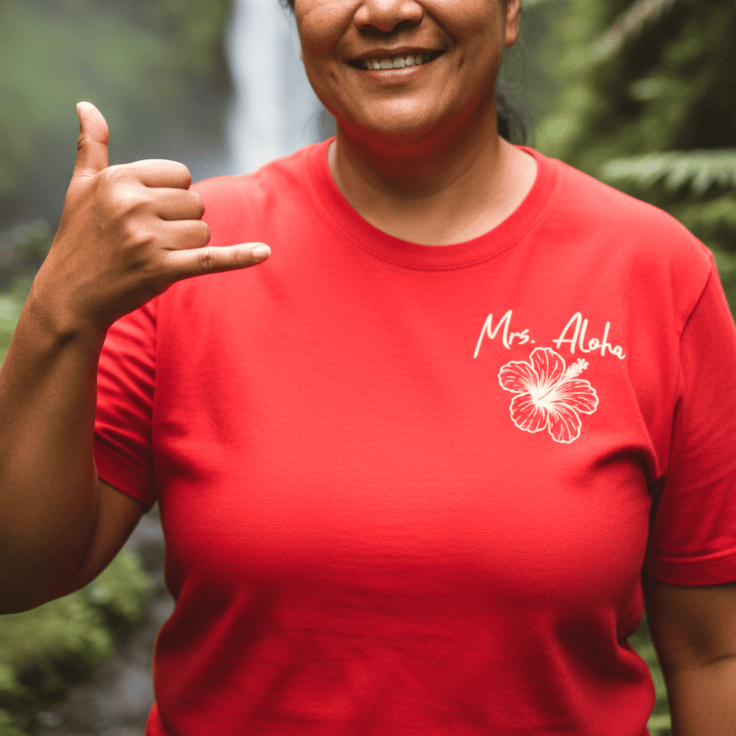 Mrs. Aloha Hibiscus, Hawaii T-Shirt Red / S