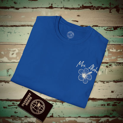 Mrs. Aloha Hibiscus, Hawaii T-Shirt Royal / S