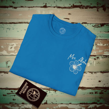 Mrs. Aloha Hibiscus, Hawaii T-Shirt Sapphire / S