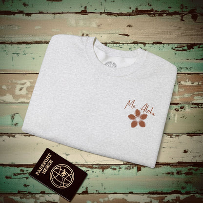 Ms. Aloha Plumeria, Hawaii Crewneck Ash / S