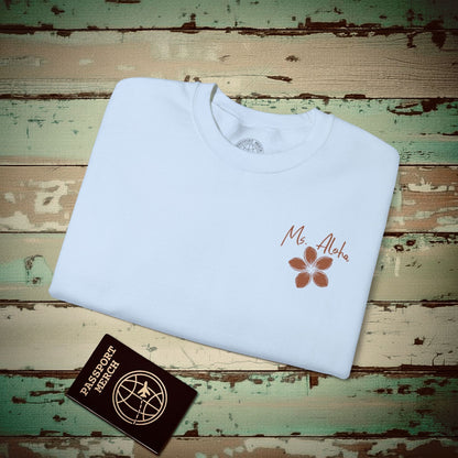 Ms. Aloha Plumeria, Hawaii Crewneck Light Blue / S