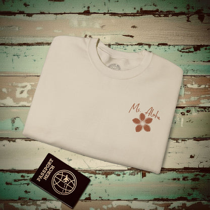 Ms. Aloha Plumeria, Hawaii Crewneck Sand / S