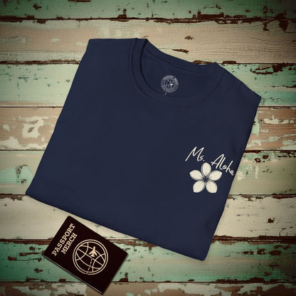 Ms. Aloha Plumeria, Hawaii T-Shirt Navy / S
