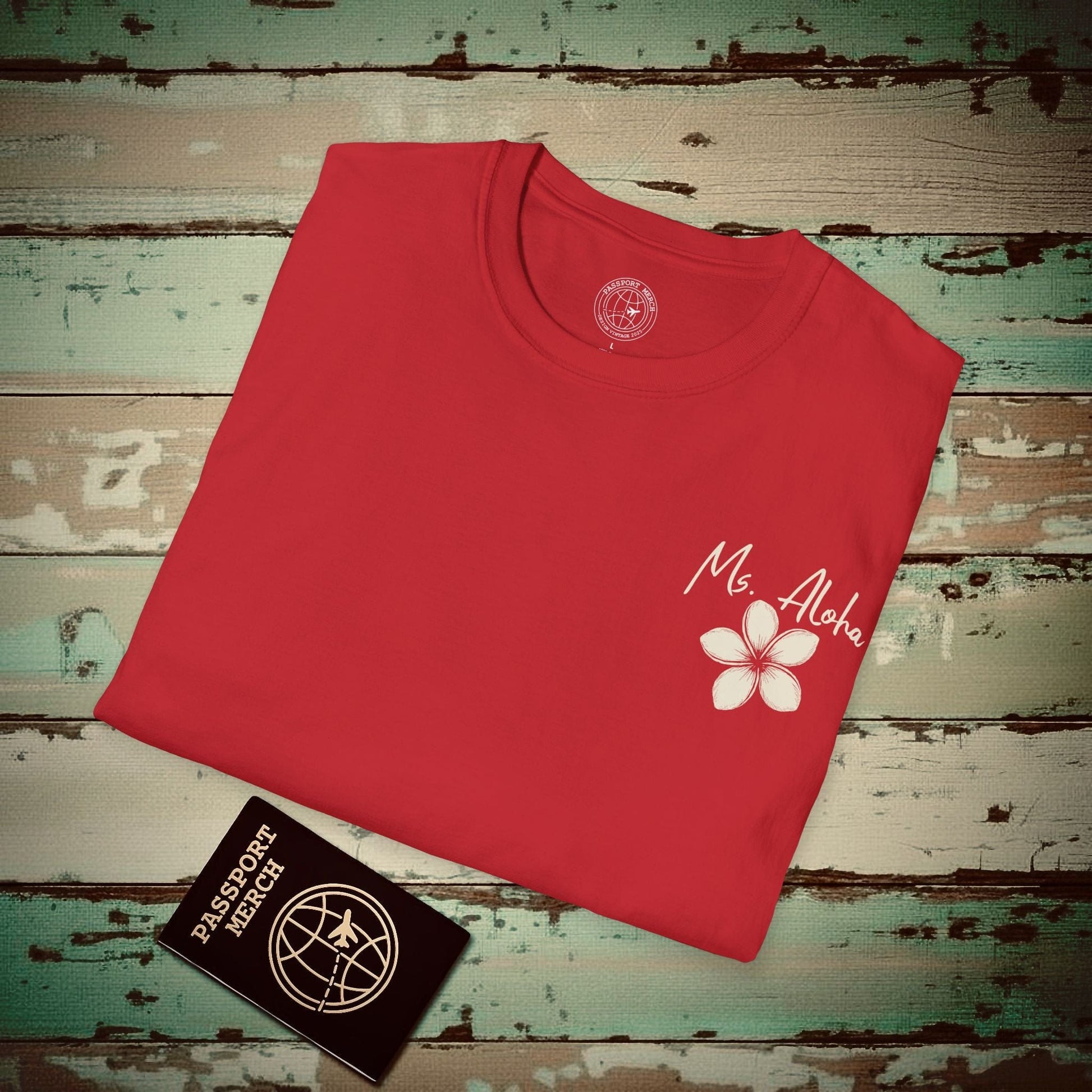 Ms. Aloha Plumeria, Hawaii T-Shirt Red / S