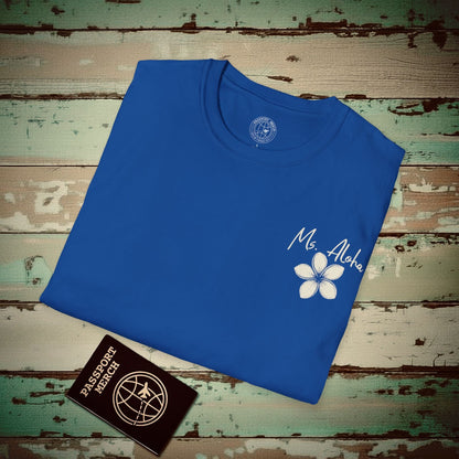 Ms. Aloha Plumeria, Hawaii T-Shirt Royal / S