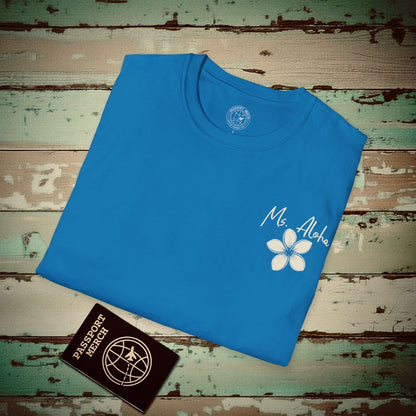 Ms. Aloha Plumeria, Hawaii T-Shirt Sapphire / S