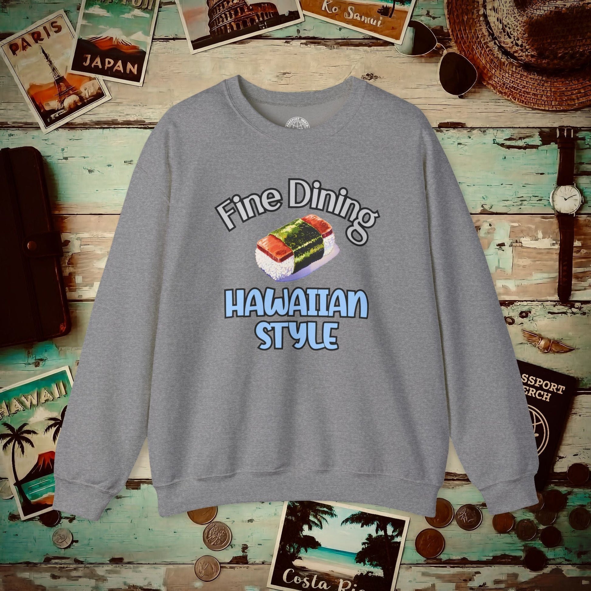 Musubi Fine Dining Hawaiian Style Crewneck Graphite Heather / S