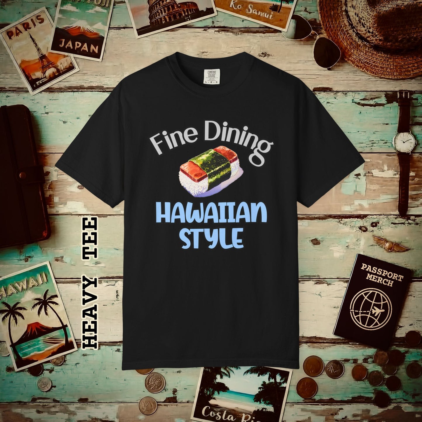 Musubi Fine Dining Hawaiian Style Heavy Tee Black / S